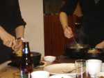 Waitresses dishing out the sizzling bibimbap (Mar 07)